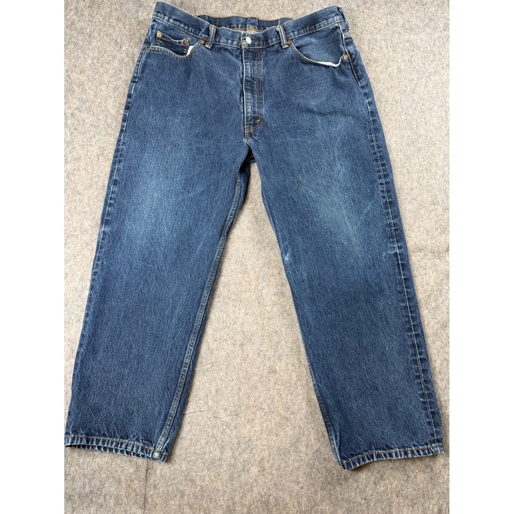 Levi's 550 Jeans Mens 42x30 Blue Cotton Relaxed Fit Tapered Leg Vintage Classic